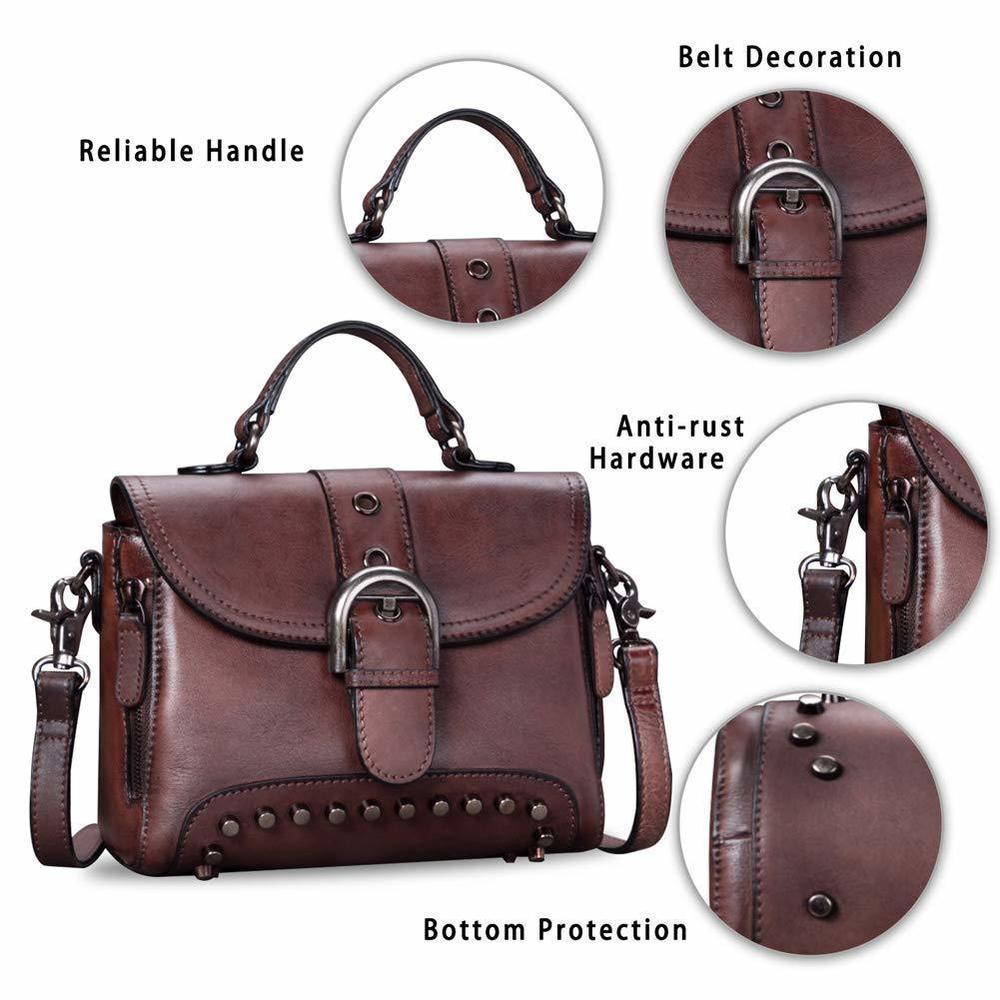 Genuine Leather Satchel Vintage Handmade Crossbody Bag Purse :') - Picture 6 of 6